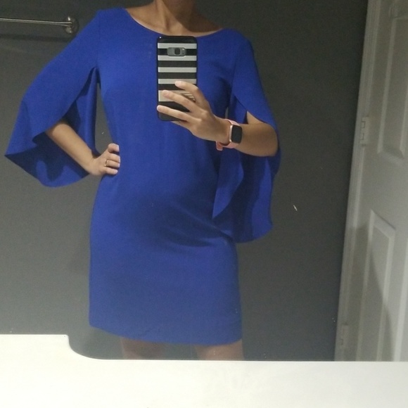 Electric blue cocktail party dress - Picture 4 of 6